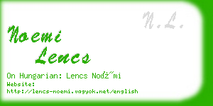 noemi lencs business card